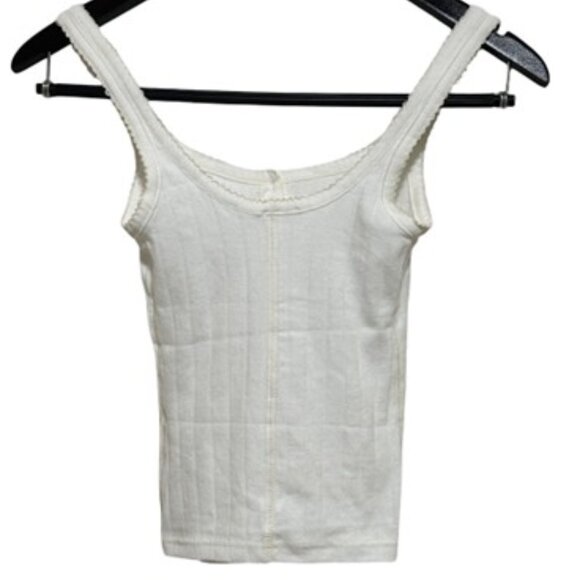 NWOT Free People Intimately End Game Pointelle Tank in Sugar Swizzle - Size XS - Picture 8 of 9